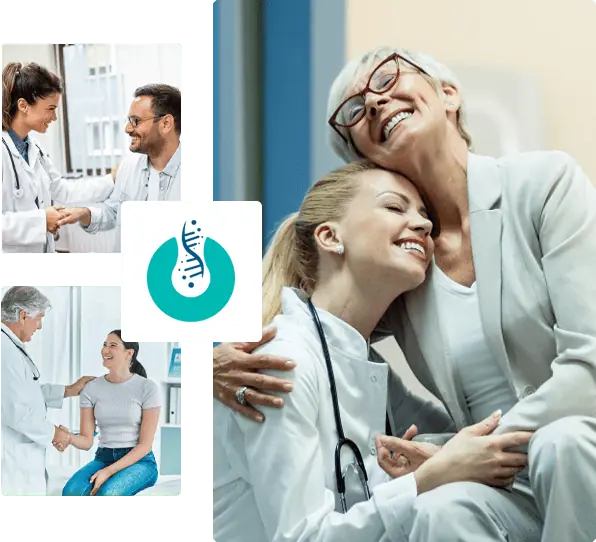 Medical consultation collage
